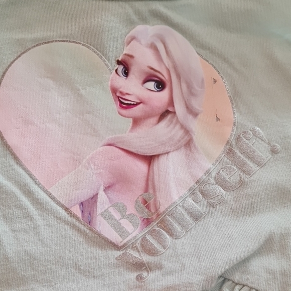 5/$20 H&M Disney Elsa, Be Yourself, light green dress, Sz 3/4T, GUC - Picture 5 of 6